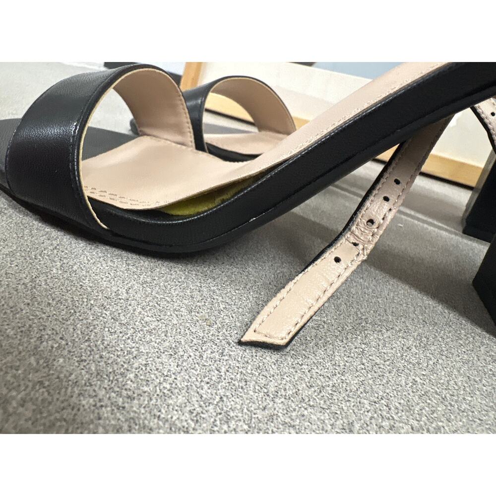 Kelly & Katie Size 10 Hailee Block Heel Ankle Strap Faux Leather Dress Sandals - Picture 4 of 5